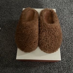 Marni shearling slip on Mules